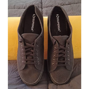 Superga Shoes Women's Size 9 Sneakers Black Athleisure Minimalist Comfort Basic